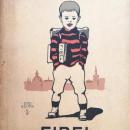 09 datiert Otto Soltau Junge mit Schulfibel, Titelblatt Hannoversche Schulfibel von 1920